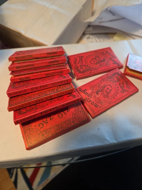wheat straw cigarette papers ZIG ZAG WHEAT Straw Cigarette Rolling Papers Vintage 10 Packs Antique  $89.00
