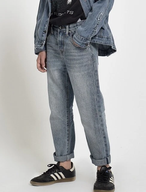 New One Teaspoon Awesome Baggies Jeans Girls 4-5 Storm Buoy Denim Pants