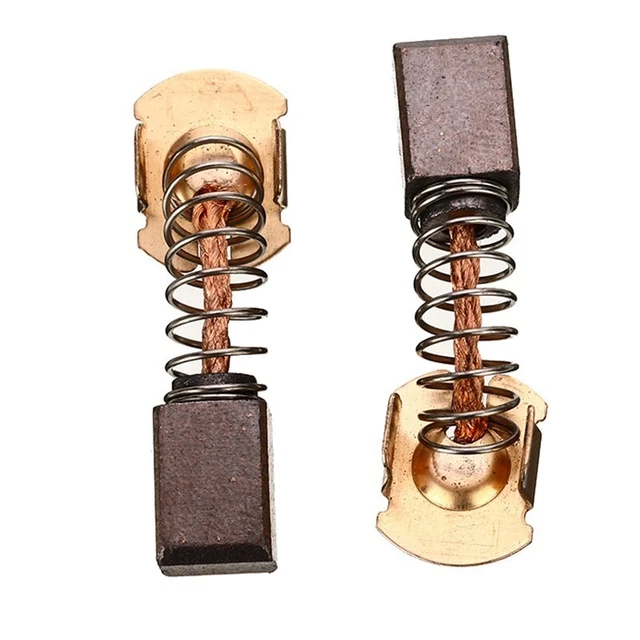 Lot De 2 Brosses De Charbon Pour Meuleuse D'angle Bosch GWS 12-125 - Pièce De Rechange 1607000V37 Avec Fils Et Ressorts - Pour Réparation Moteur