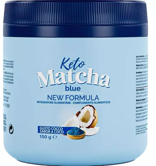 Keto Matcha Blue 150/300g Diät Shake mit Vitaminen und MCT Öl Gewichtskontrolle