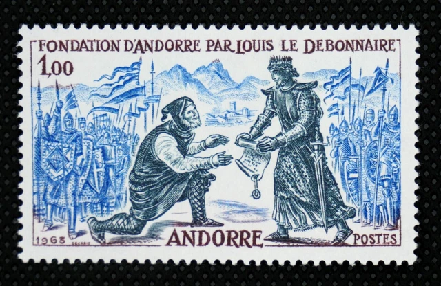 ANDORRA (FRENCH) - 1963 - Charlemagne Crossing Andorra - MNH - SG F187