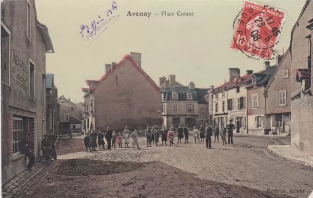 CPA 51 AVENAY Place Carnot Colorized Card Rare