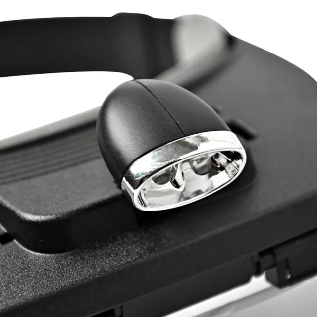 Head Band Magnifier with LED Lamp Headset Magnifying Glasses Loupe Handsfree 2