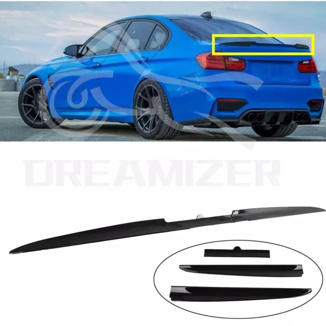 For E39 E46 E90 E92 E93 Sedan Model Gloss Black Rear Boot Trunk Spoiler Lip Wing