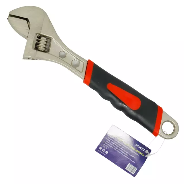 Adjustable Spanner Wrench  10" / 250mm Heavy Duty Soft Grip Handle CRV Steel