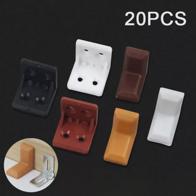 20PCS Wonzeal Plastic Thickened Corner Brackets Furniture 90 degree AnglS0 SN❤