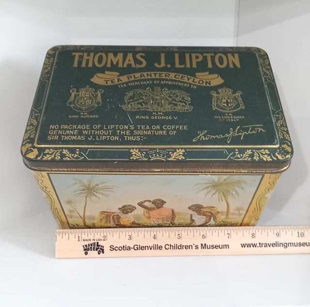 vintage lipton tea tin