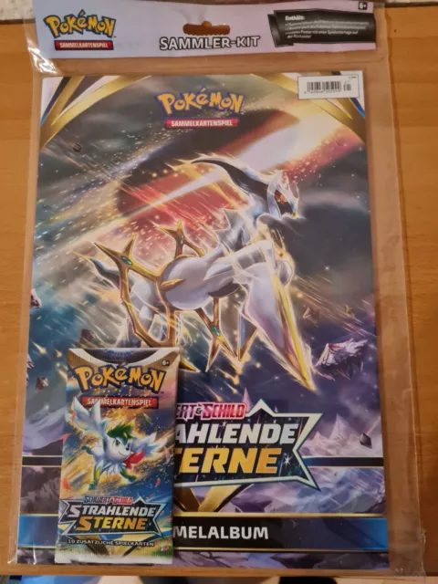 Pokemon STRAHLENDE STERNE Sammler-Kit / Sammelalbum + Booster + Poster NEU & OVP