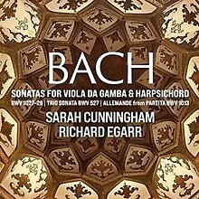SARAH CUNNINGHAM - BACH SONATAS FOR VIOLA DA GAMB - New CD - V1398A