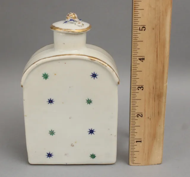 18thC Antique Qing Chinese Export Porcelain Hand Painted Tea Caddy, NO RESERVE