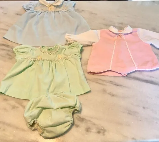 Vintage Baby Clothes Lot of 9 1950's-1980's Toddle Time Penneys Little Angel