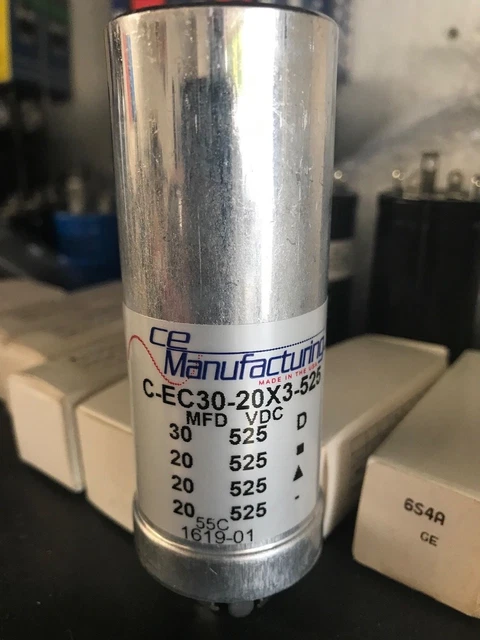 CAPACITOR CAN 80/40/30/20 µF @ 550V McIntosh MC225 MC-60 MC-30 Dynaco