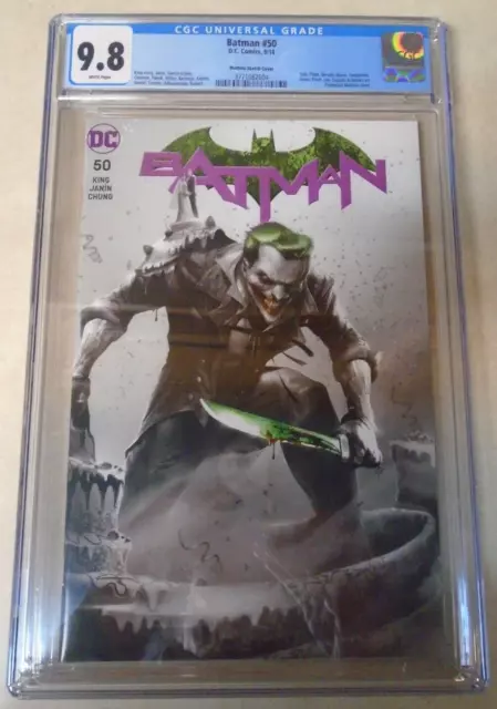 Batman Issue #50 Mattina Variant Cover. CGC Graded 9.8. Batman & Catwoman. King