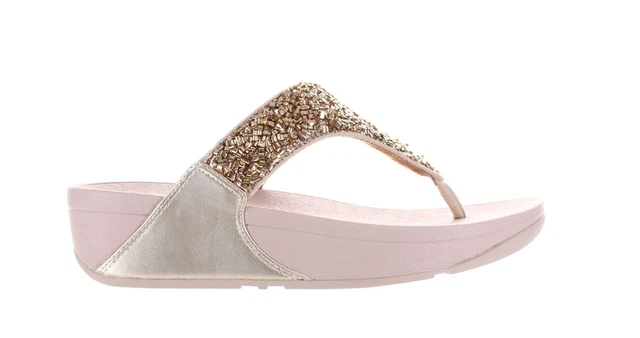 FitFlop Womens Lulu Brown T-Strap Sandals Size 7 (7482389)