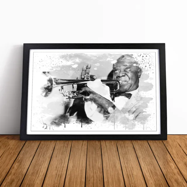 Louis Armstrong V3 Wall Art Print Framed Canvas Picture Poster Home Decor