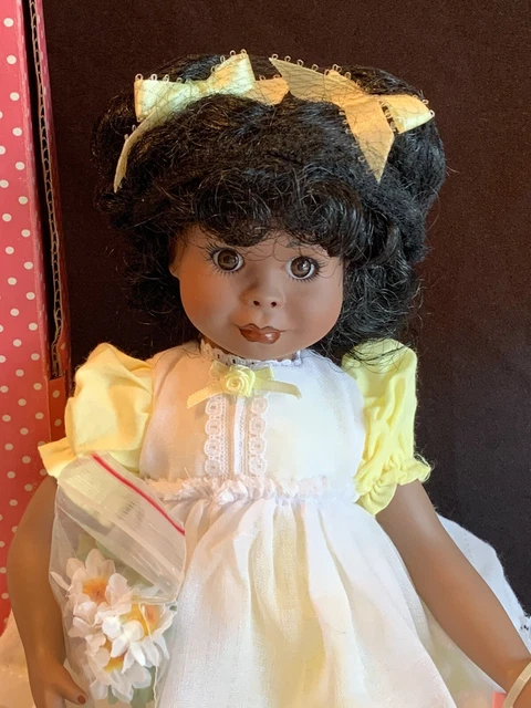 VTG Paradise Galleries Treasury Porcelain Doll NICOLE 13" African American w/Box 4