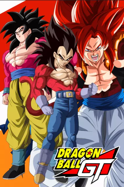 Dragon Ball GT Poster SSJ4 Goku Vegeta and Omega Shenron 12inx18in Free  Shipping