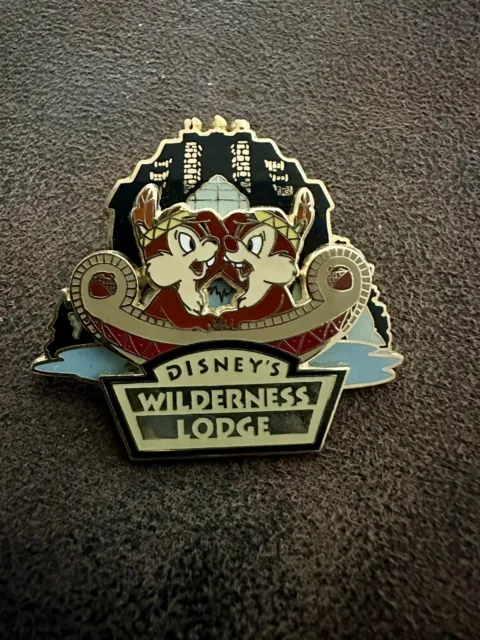 Disney Pin WDW Wilderness Lodge Resort Chip & Dale Canoe Ride Salute 2007