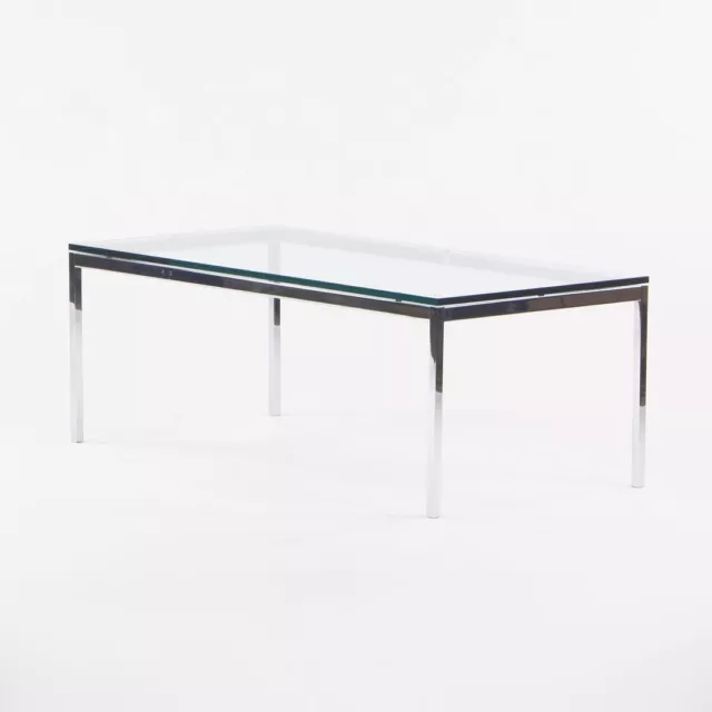 2010s Florence Knoll Coffee Table Model 2511 in Chrome and Glass 2x Available