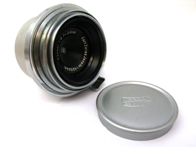 Lente Tessar Carl Zeiss Jena 28 mm/2,8 cm f8 para cámaras telémetro Contax