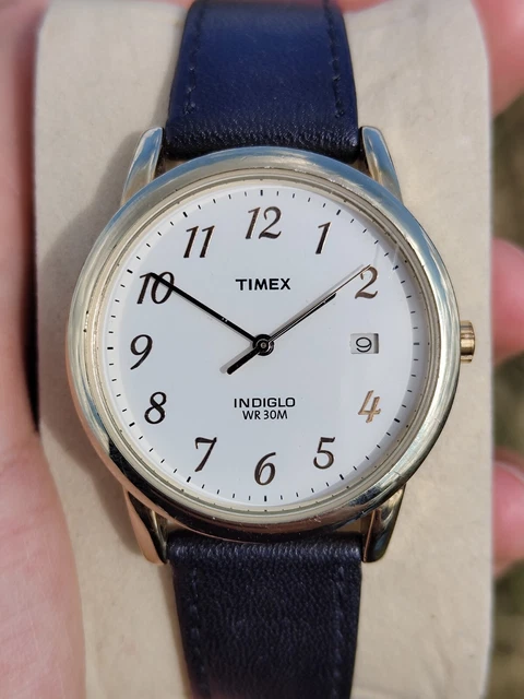 RARE VINTAGE TIMEX INDIGLO 30 Meters Water Resistance Gold Watch 10.00 PicClick UK