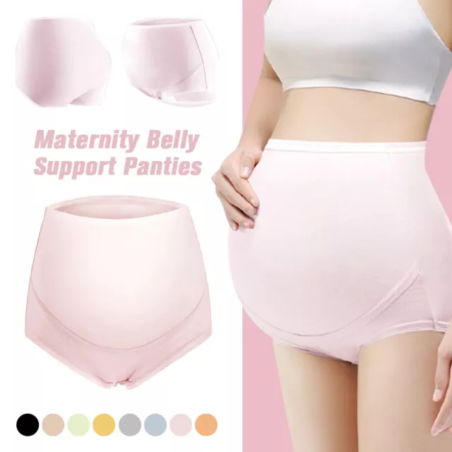 Cotton Maternity Panties High Waist Adjustable Pregnancy Briefs Elastic M-2XL