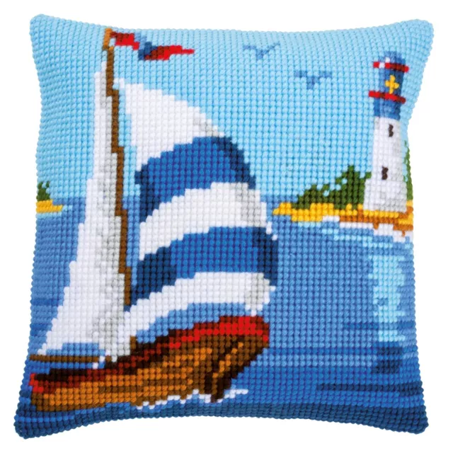 Vervaco ~ Cushion Cross Stitch Kit ~ Sailboat