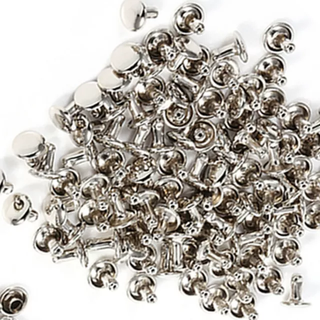 100 Sets Of 8mm Double Cap Rivet Metal For Leather Craft Repairs Studs Sp XAT UK