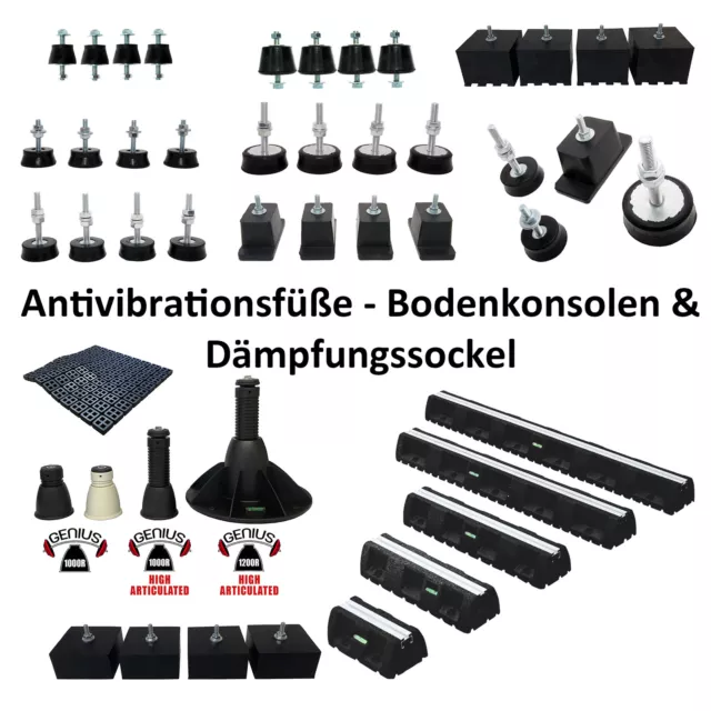 Antivibrationsfüße  Bodenkonsolen Dämpfungssockel  für Klimaanlagen/Wärmepumpen