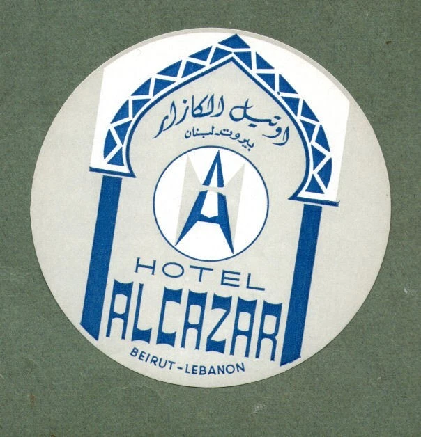 RARE Hotel luggage label Lebanon # 226