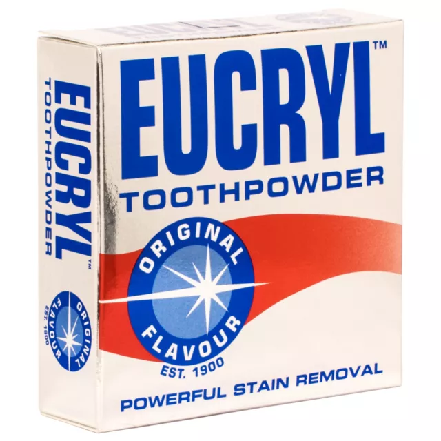 (12 EUR/100 g) Eucryl Original Zahnpuder Fleckenentferner 50g