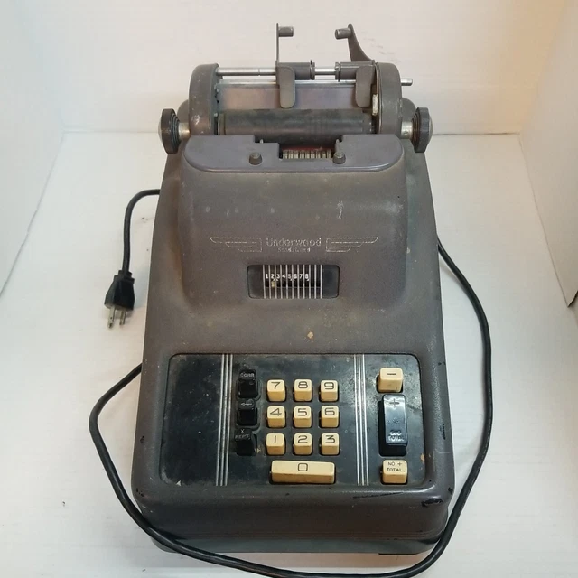 Vintage Underwood Sunstrand 8140P Adding Machine; Works