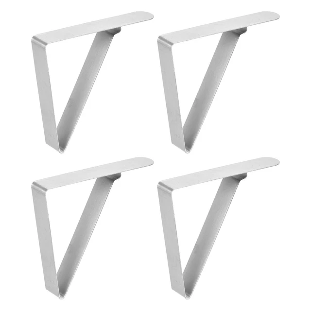 Tablecloth Clips 83mm x 73mm 430 Stainless Steel Table Cloth Holder Silver 8 Pcs