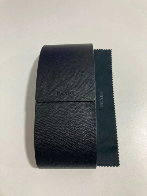 Prada Saffiano Black  Hard Case Sunglasses Eyeglasses Cleaning Cloth