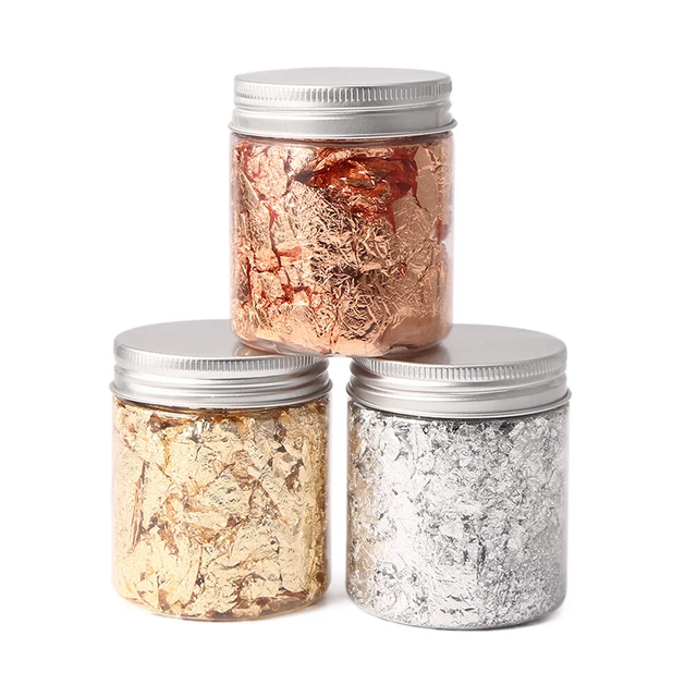 3 cajas de pigmento arte en uñas calcomanías de decoración de lámina de uñas lentejuelas para pintura de resina