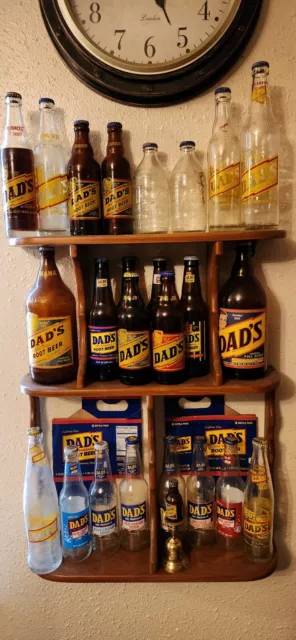 Dads Root Beer Soda Bottle Collection 24 Bottles & 1-Sample Salesman Bottle