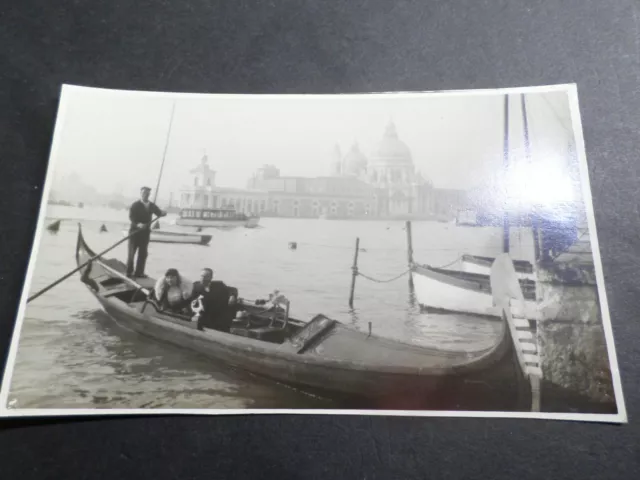 Cp Photo Italie, Venise, Gondole, Gondolier, Cartolina, Postcard