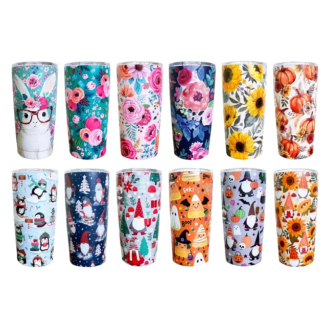 Clementine Thermal Travel Coffee Mug 20 oz Hot Cold Cup Insulated Tumbler