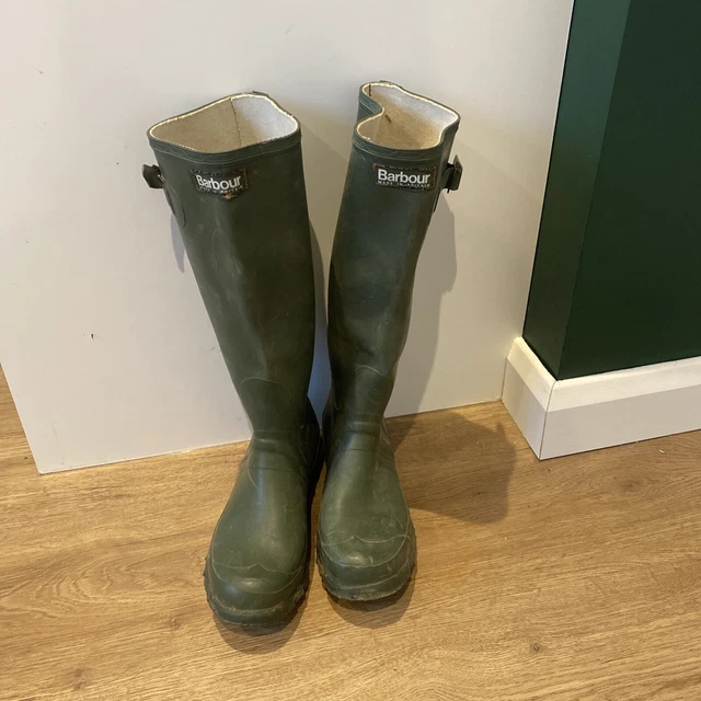 mens black barbour wellies size 10