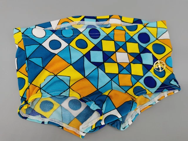 Costume da bagno originale anni 70 tiro pantaloncini ragazzi taglia 128 vintage retrò mai indossato