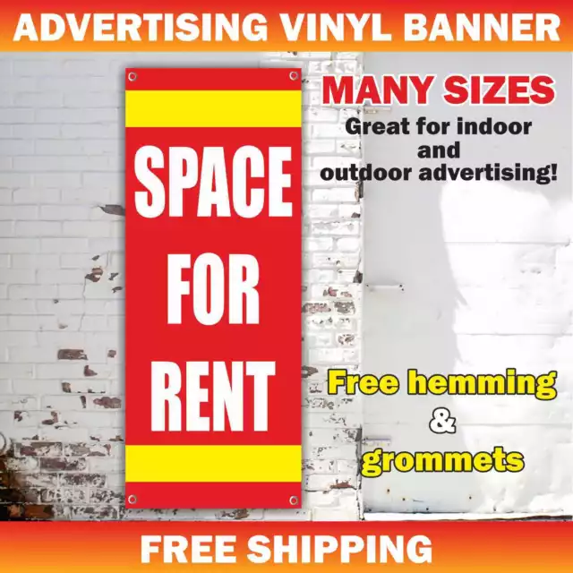 SPACE FOR RENT Advertising Banner Vinyl Mesh Sign lease rental realtor home room