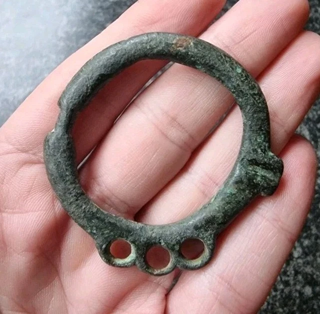Rare Medieval Viking Chatelaine Brooch Buckle Bronze Antique Metal Detector Find