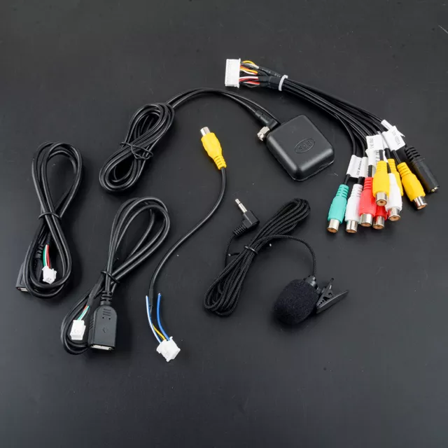 20-Pin Car Stereo Radio RCA Output Wire Aux-in Adapter Cable Mic Universal A3