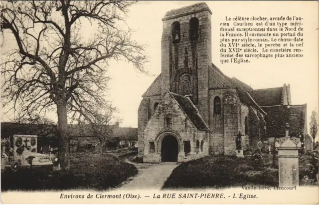 CPA Env. de CLERMONT - La Rue St-PIERRE - L'Église (130646)