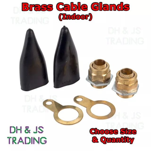 Brass Cable Glands For Armoured Steel Cable Indoor Use IP30 Gland Shroud Wire