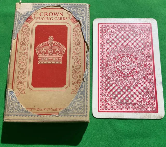 TAX WRAPPED Sealed DE LA RUE Old Vintage ** CROWN ** Pack Playing Cards A