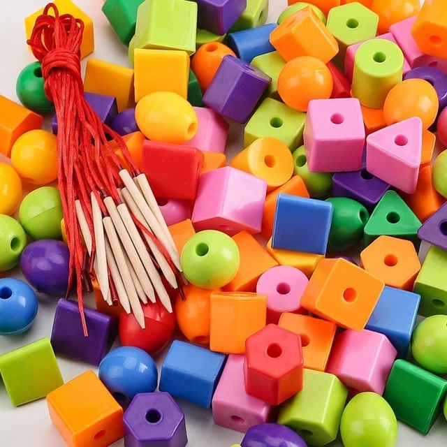Training Toys Lacing Beads Toy Rainbow Lacing Beads Toys  Kids Toys