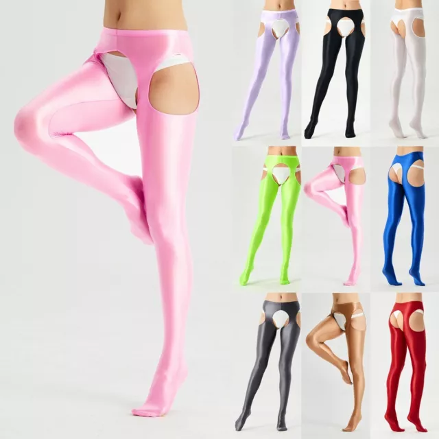 FASHIONABLE SOLID COLOR Sheer Leggings Women's Ultra Thin Cropped