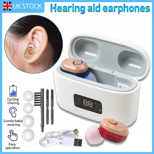 Hearing Aids Mini Digital Rechargeable Invisible In Ear Sound Voice Amplifier