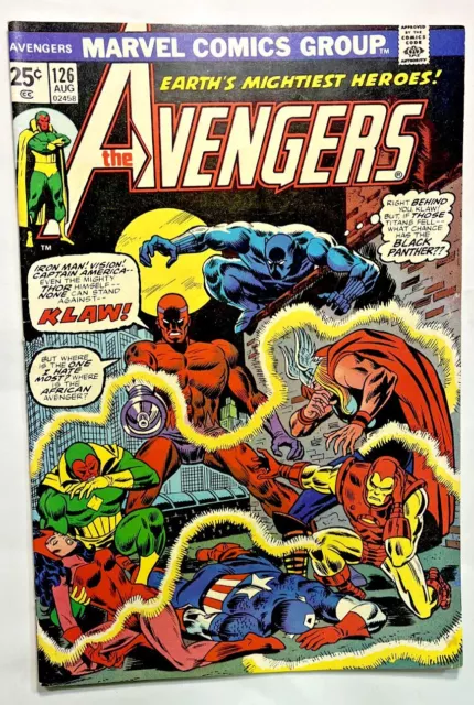 1974 The Avengers Earths Mightiest Heroes Vol. 1 #126,Marvel, FN
